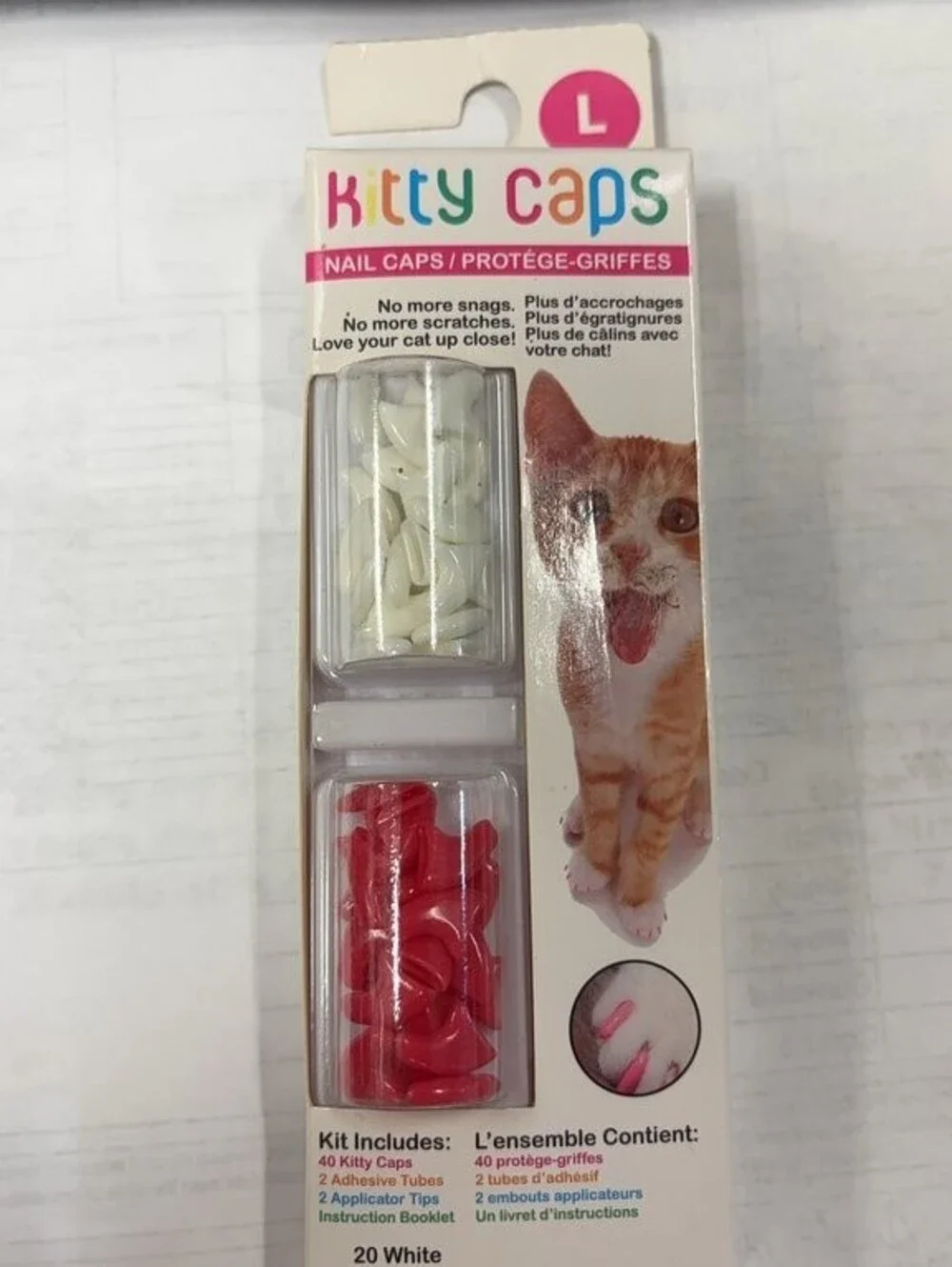 Kitty Caps Nail Caps for Cats - Large Size
